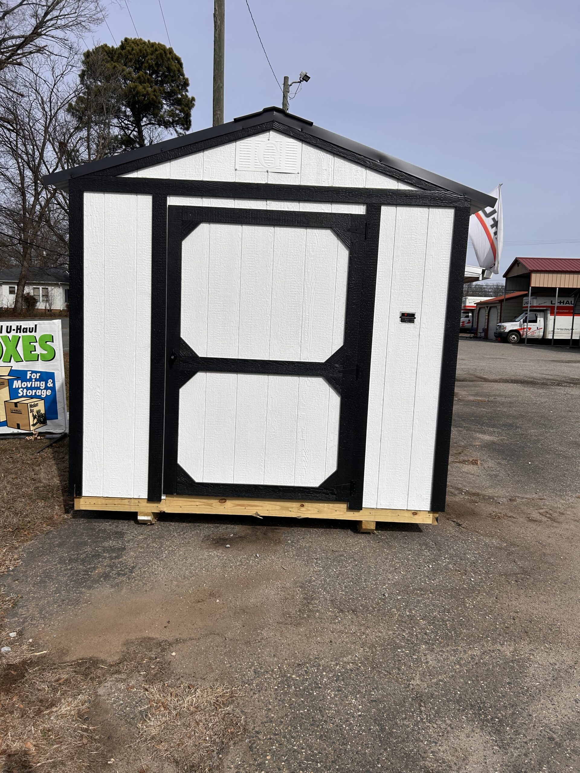 White and Black Shed